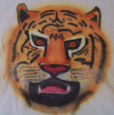 Airbrush TIger on Tshirt